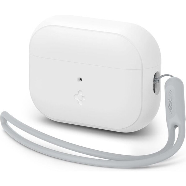 Spigen Silicone Fit pouzdro s poutkem Apple AirPods Pro (2nd Gen) bílé