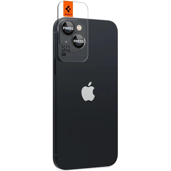 Spigen Glass tR EZ Fit Optik Pro 2 Pack tvrzené sklo na fotoaparát iPhone 15/15 Plus/14/14 Plus čern - Ochranné folie a skla - Obrázek X119000601