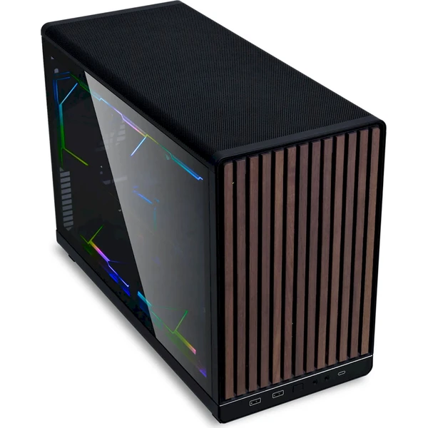 Lian Li A3-mATX Wood Edition Tempered Glass černá - Počítačové skříně - Obrázek X12O000K01