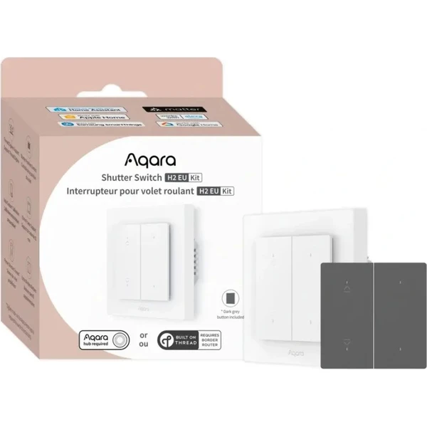 AQARA Shutter Switch H2 EU Kit Zigbee a Thread vypínač pro žaluzie - Ovladače - Obrázek X1DM000K01