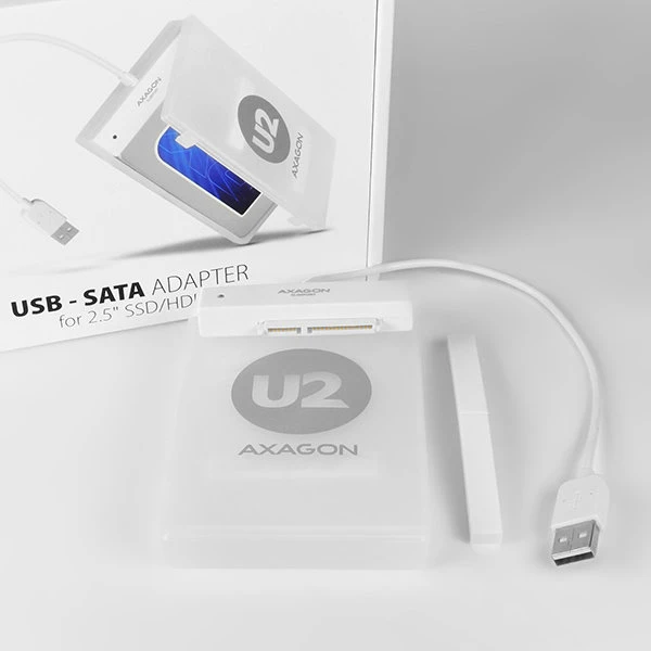 AXAGON ADSA1S USB 2.0 SATA HDD/SSD adaptér vč. 2.5' pouzdra - Externí boxy - Obrázek X1GV000501