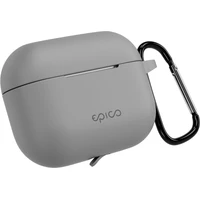 Epico silikonové pouzdro s karabinou AirPods Pro 3 šedá - Pouzdra