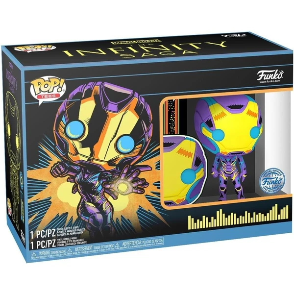 Funko POP! & Tee: Marvel Blacklight - Rescue L - Dárkové sety - Obrázek X26D000P01