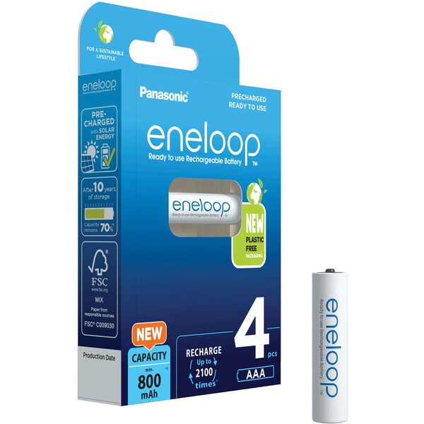 Panasonic Eneloop AAA 4ks 4MCCE/4BE Bílá