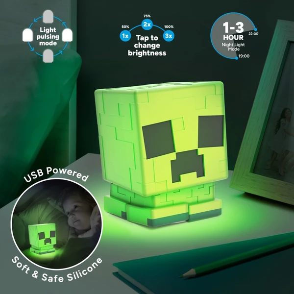 Lampička Minecraft - Creeper SquishyGlo  - Lampičky - Obrázek X2EE000J01
