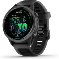 Garmin Forerunner 570 42 mm tmavě šedá hliníková luneta s černým poloprůhledným řemínkem - Chytré hodinky