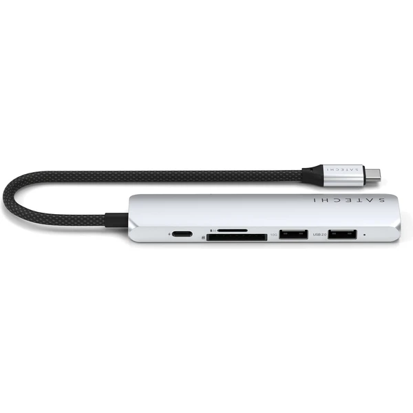 Satechi 6v1 USB-C Slim víceportový adaptér stříbrný - USB huby - Obrázek X3UB000P01