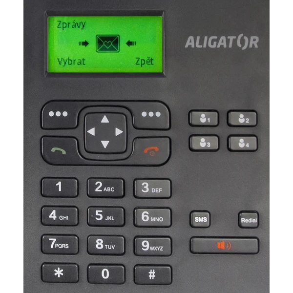 ALIGATOR T100 stolní GSM telefon černý - Mobilní telefony - Obrázek X3VR000501