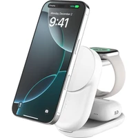 Belkin UltraCharge™ Qi2 25W 3v1 MagSafe nabíječka pro iPhone/Apple Watch/AirPods bílá - Nabíječky