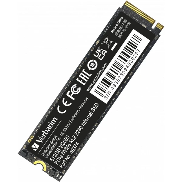 VERBATIM SSD Vi3000 Internal PCIe NVMe M.2 SSD 512GB - SSD disky - Obrázek X463000O01