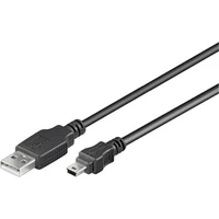 PremiumCord USB-A/MiniUSB-B napájecí kabel 0,2m černý - Kabely a redukce