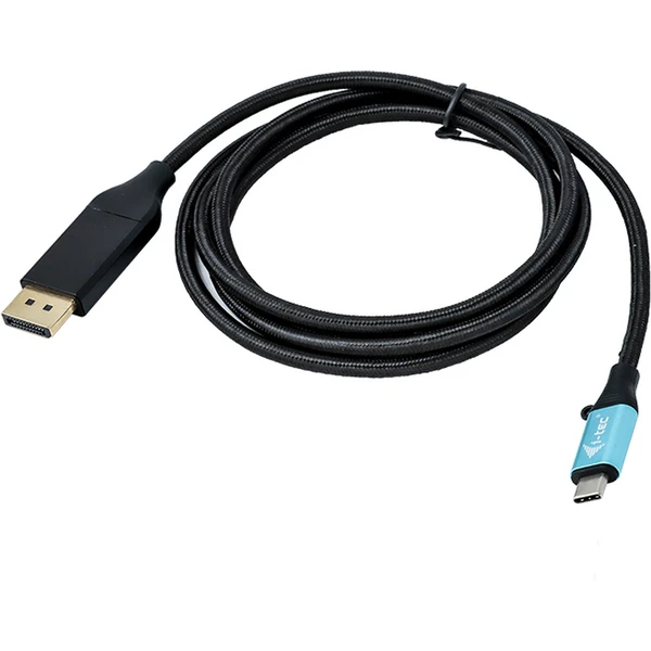 i-tec USB-C/DisplayPort  kabel 4K 1,5m černý - Kabely a redukce - Obrázek X4VV000501