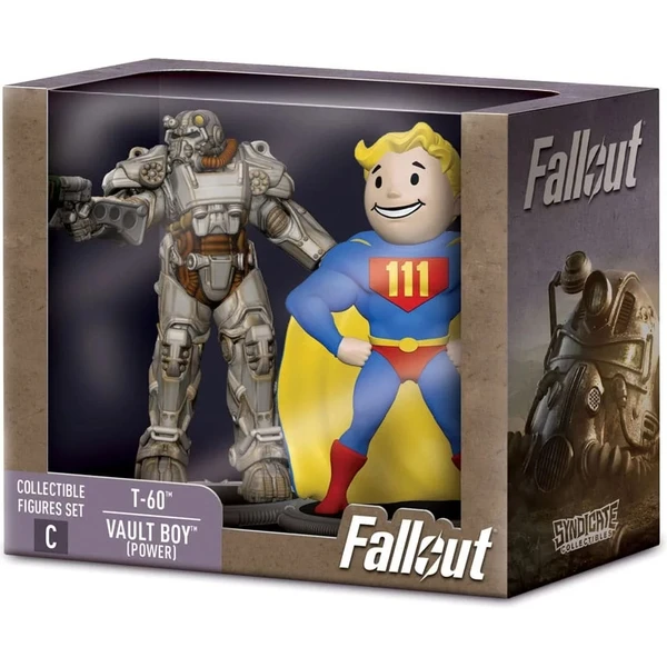 Set dvou figurek Fallout Collectible - T-60 & Vault Boy (Set C) - Figurky - Obrázek X50F000P01
