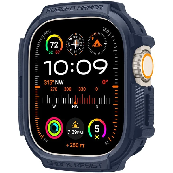 Spigen Rugged Armor kryt Apple Watch Ultra 3/2/1 (49mm) modrý - Pouzdra - Obrázek X5A1000P01