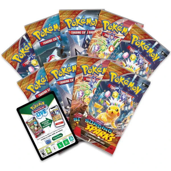 Pokémon TCG: SV08 Surging Sparks - Elite Trainer Box - Pokémon karty - Obrázek X5H7000K01
