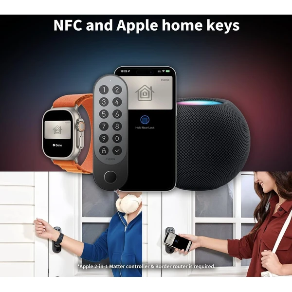 AQARA Smart Lock U200 chytrý zámek stříbrný - Chytré zámky - Obrázek X5P5000K01