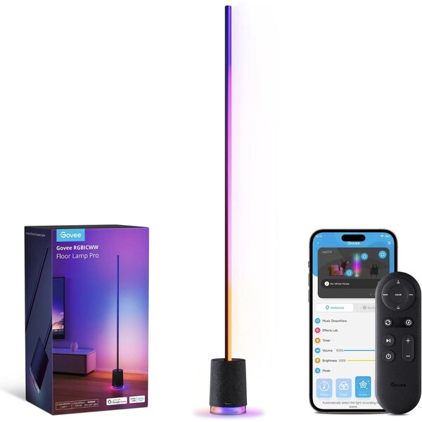 Govee Lyra Smart RGBICWW LED lampa s reproduktorem H6079311 Černá