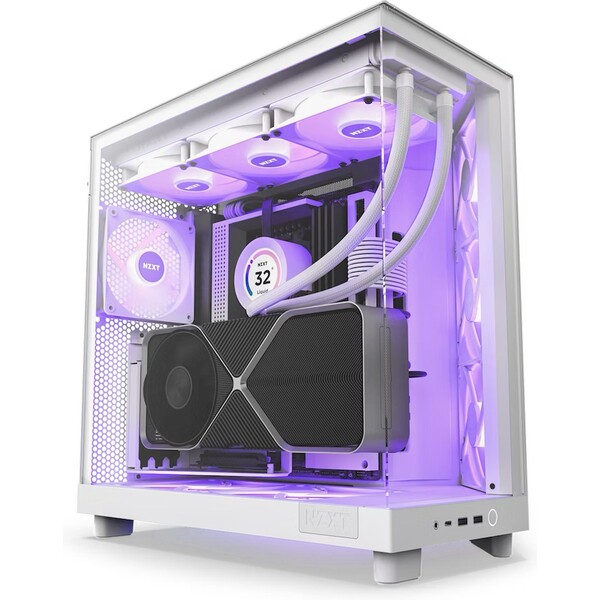 NZXT H6 Flow RGB bílá (CC-H61FW-R1) Bílá