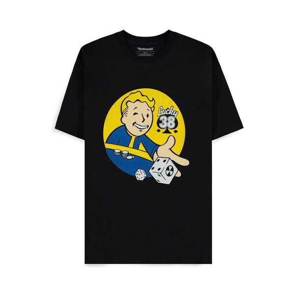 Tričko Difuzed Fallout - Lucky 38 Dice S Černá
