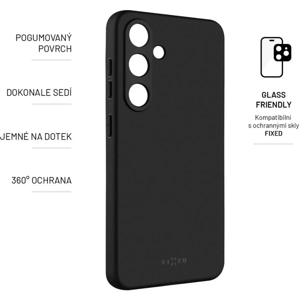 FIXED Story silikonový kryt Samsung Galaxy S24 černý - Pouzdra - Obrázek X761000K01
