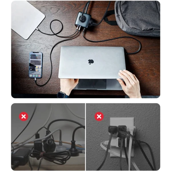UGREEN DigiNest Cube 65W nabíjecí kostka s GaN - Zásuvky - Obrázek X790000N01