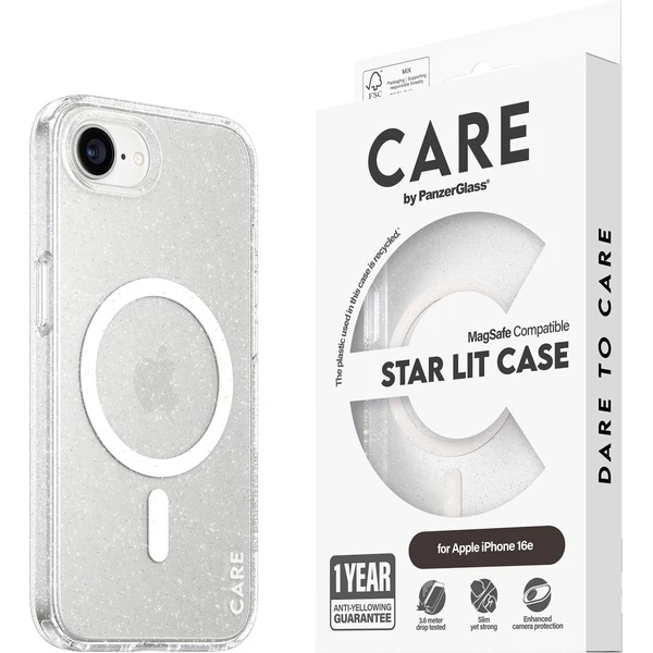 PanzerGlass® CARE kryt Apple iPhone 17e/16e MagSafe Star Lit třpytivý/bílý - Pouzdra - Obrázek X7GD000J01