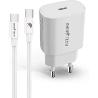 RhinoTech 25W PD nabíjecí adaptér s kabelem USB-C na USB-C 60W 1M, bílá - Nabíječky