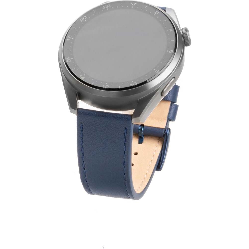 FIXED Leather Strap kožený řemínek s šířkou 20mm pro smartwatch modrý
