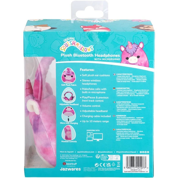 Lazerbuilt bezdrátová sluchátka Squishmallows - Lola (plyšová) - Sluchátka - Obrázek X8BG000K01