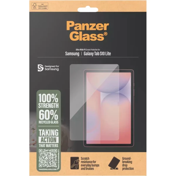 PanzerGlass® Ultra-Wide Fit sklo Samsung Galaxy Tab S10 Lite čiré - Ochranné folie a skla - Obrázek X8OI000K01