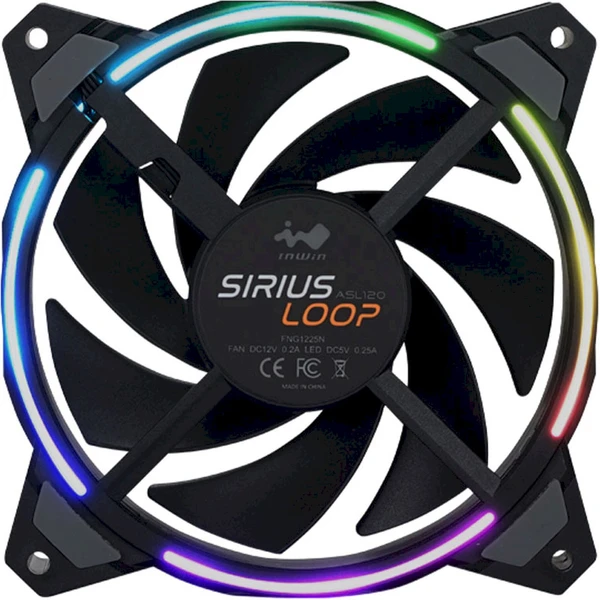 InWin Sirius Loop RGB PWM 120mm 3ks černý + kontroler - Ventilátory pro PC - Obrázek X8SC000J01