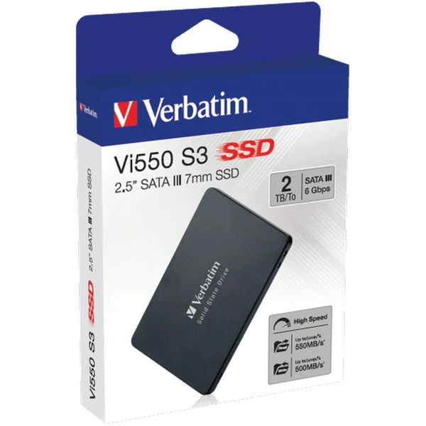VERBATIM SSD Vi550 S3 2TB SATA III, 2.5”  - SSD disky - Obrázek X963000O01