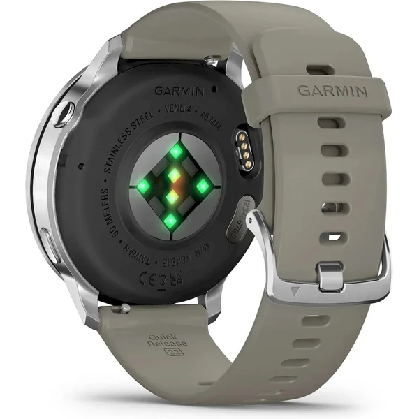 Garmin Venu 4 (45 mm) Stříbrná / Silver Gray silikonový řemínek - Chytré hodinky - Obrázek X9TI000K01