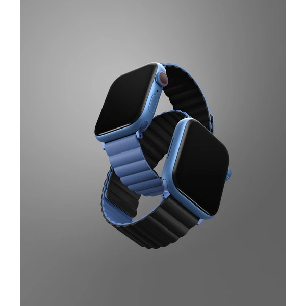 UNIQ Revix oboustranný řemínek pro Apple Watch 49/46/45/44/42mm Caspian (modrý/černý) - Řemínky - Obrázek XAHMF00101