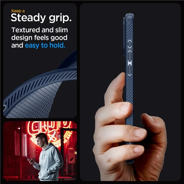 Spigen Liquid Air kryt iPhone 15 Pro Max modrý - Pouzdra - Obrázek XBV8000601