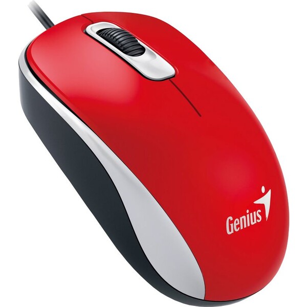 GENIUS DX-110/Kancelářská/Optická/1 000 DPI/Drátová USB/Červená