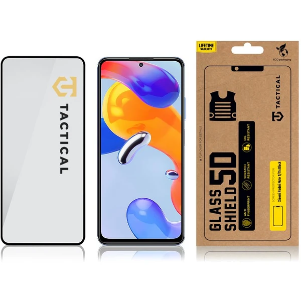 Tactical Glass Shield 5D sklo pro Xiaomi Redmi Note 11/11s černé - Ochranné folie a skla - Obrázek XDAN100501