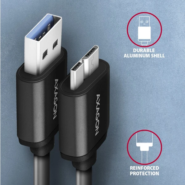 AXAGON kabel Micro USB B - USB-A 1m černý - Kabely - Obrázek XDD0700301