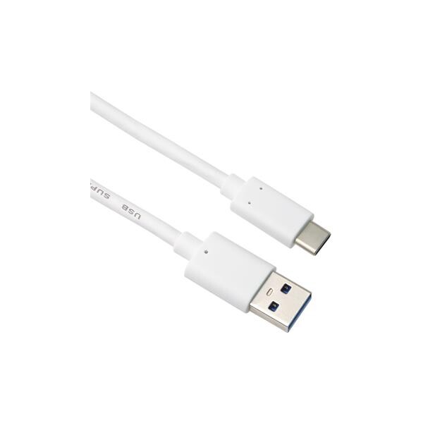 PremiumCord USB-C/USB-A napájecí kabel 60W 0,15m bílý