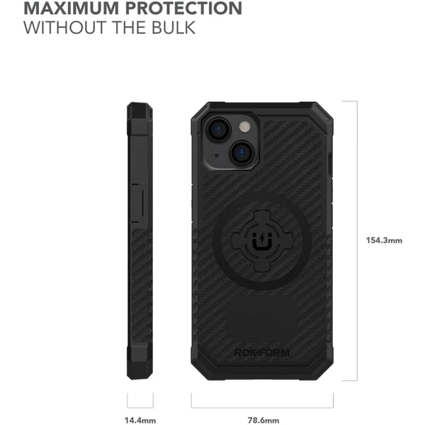 Rokform Rugged Case ochranné pouzdro pro Apple iPhone 14 černé - Pouzdra - Obrázek XEMH100501