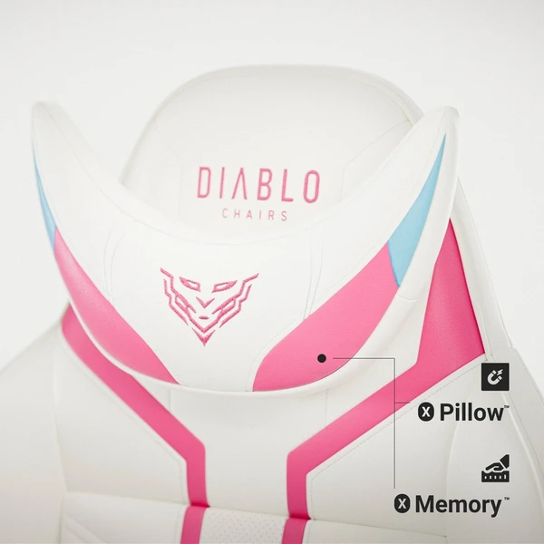 Diablo X-Ray 2.0 Small herní židle bílo-růžová - Židle - Obrázek XFCG000K01