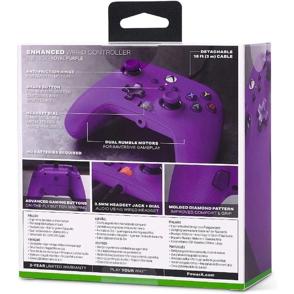 PowerA Enhanced drátový herní ovladač (Xbox) fialový - Herní ovladače - Obrázek XGC9700301