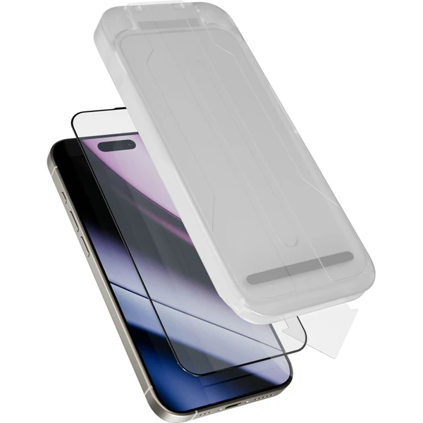 Epico ImpactCeramic sklo 3D Ultra-široké krytí s aplikátorem proti prachu pro iPhone 15 Plus/16 Plus - Ochranné folie a skla - Obrázek XGGG000K01