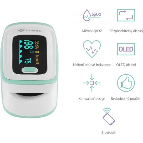 TrueLife Oximeter X5 BT – Pulzní oxymetr s Bluetooth - Senzory - Obrázek XGTG300401