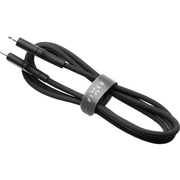 FIXED Liquid silicone USB-C/Lightning napájecí kabel 60W 2m černý - Kabely a redukce - Obrázek XIS1000601