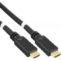 PremiumCord HDMI 2.0/HDMI 2.0 kabel s ethernetem a zesilovačem 4K 25m černý - Kabely a redukce