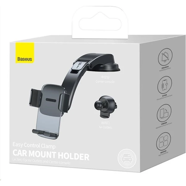 Baseus car holder Easy Control držák do auta černý - Držáky - Obrázek XJS4700301