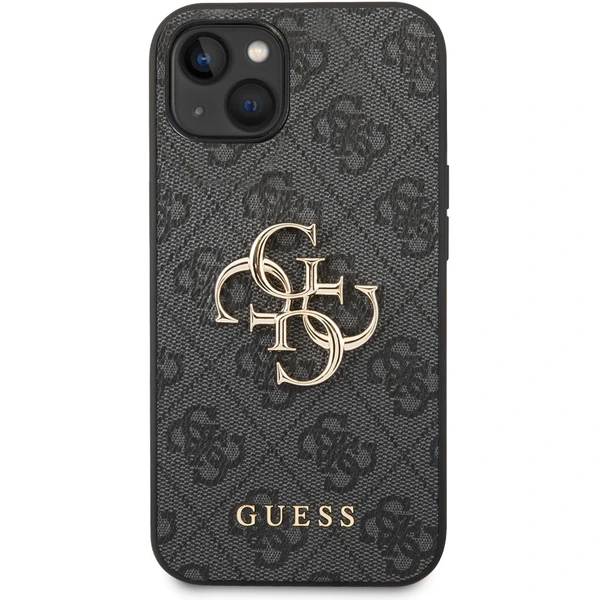 Guess PU 4G Metal Logo kryt iPhone 14 Plus šedý - Pouzdra - Obrázek XJUF100501