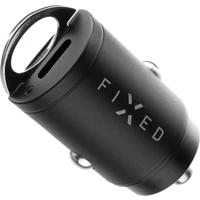FIXED Mini autonabíječka s 2x USB-C, PD, 30W, černá - Nabíječky