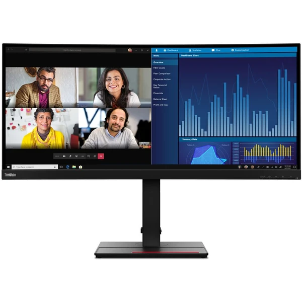 Lenovo ThinkVision P34w-20 zahnutý monitor 34,14" s webkamerou MC50 - Monitory - Obrázek XL4D300401